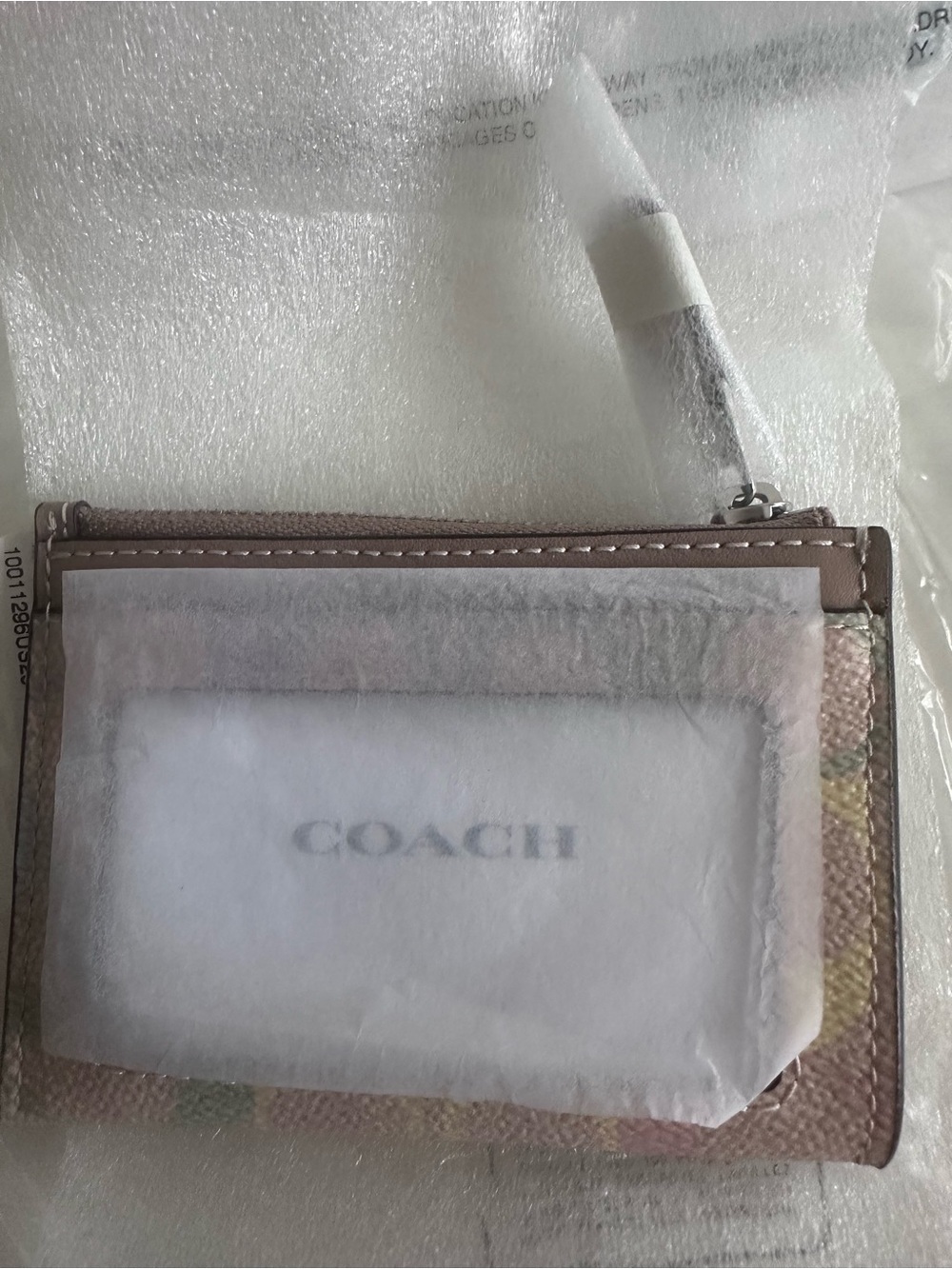 Mini Skinny Id Case In Rainbow Signature Canvas - Picture 3 of 3